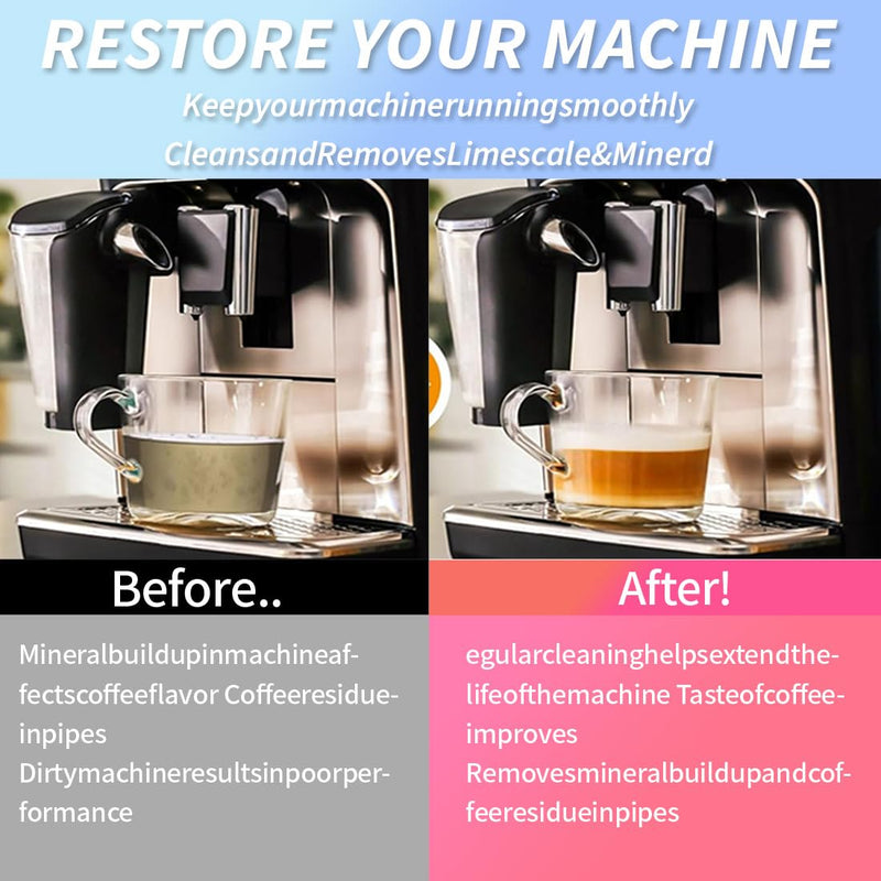Espresso Coffee Machine Descaling Solution 16.9 oz – Universal Descaler Cleaner Compatible with Keurig,Nespresso,Breville,Delonghi, Ninja - Coffee Maker Cleaning Solution