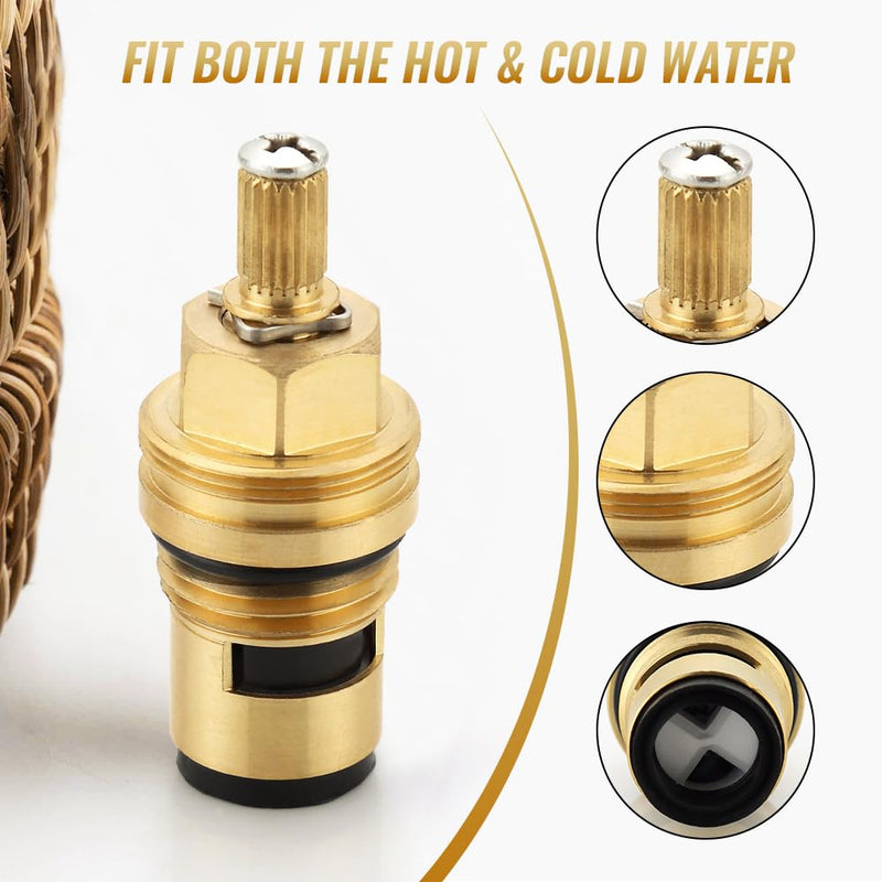 Kitchen Faucet Cartridge for Grohe 45883000 45882000 Cartridge Replacement Part, Cold Hot Flow Right Left Side Installation Suitable for Shower Bathroom Faucet Stem Replacement (45883000+45882000) 45883000+45882000