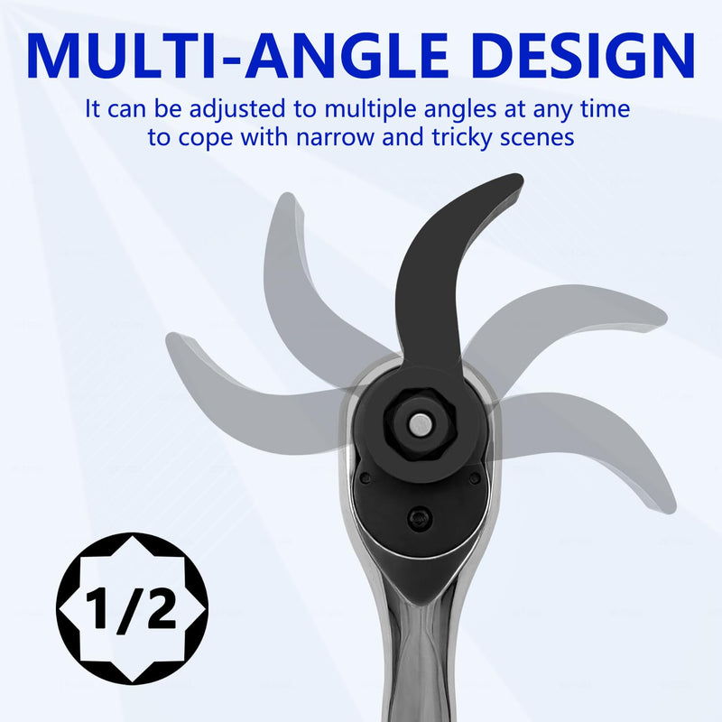 Pry Bar Wrench Adaptor Head, Crowbar Adapter Head Tool, Half Shaft Removal Car Repairing Tools 1/2" Drive 1/2"