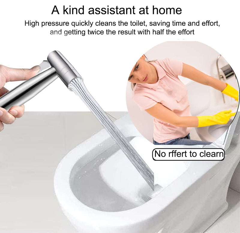 Handheld Bidet Sprayer for Toilet, Dual Mode Spray Head (Jet/Soft) Baby Cloth Diaper Sprayers Bide t for Toilet Stainless Steel Bathroom Hand Held (Bide t Sprayer Head Only)