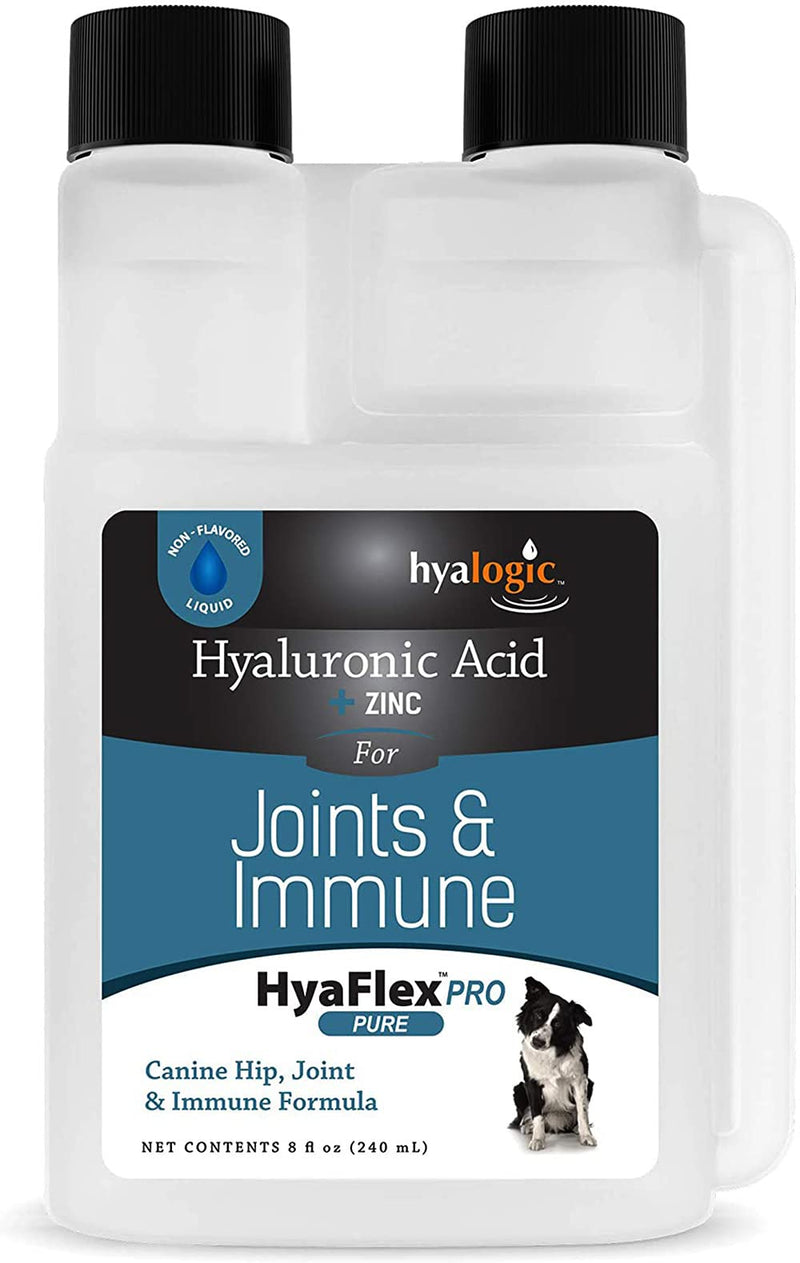 Canine Hyaluronic Acid + Zinc by Hyalogic - Joint & Immune Support, HyaFlex Pro Pure 8oz - Liquid Oral HA Dog & Pet Supplement - PawsPlanet Australia