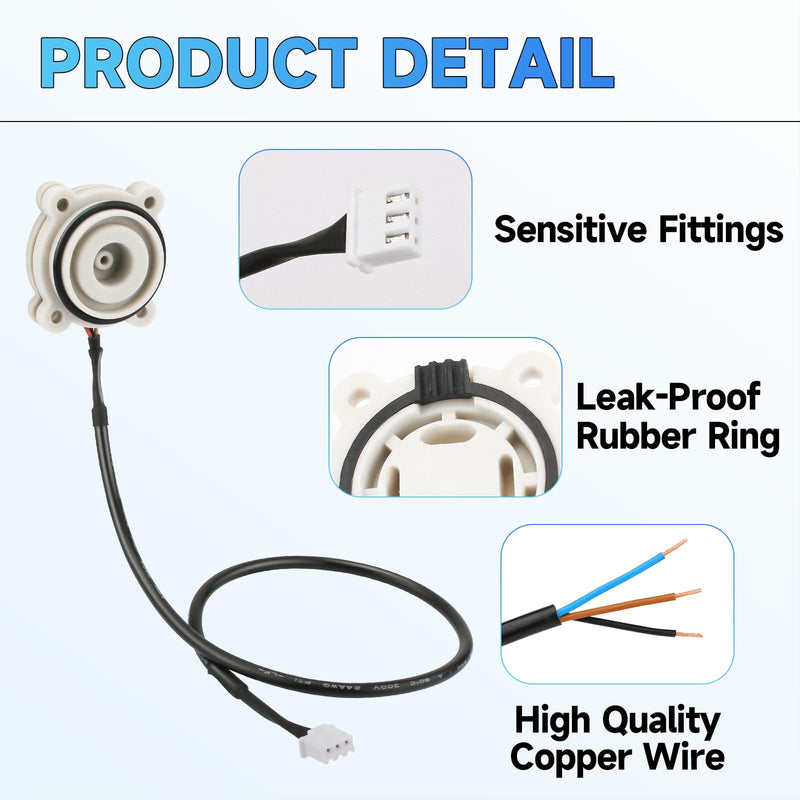 FSA NFSML Flow Sensor Assembly for EcoSmart Eco 8 & 11 Electric Tankless Water Heaters, Water Flow Meter Replacement for Eco Smart Water Heating Accessories Part