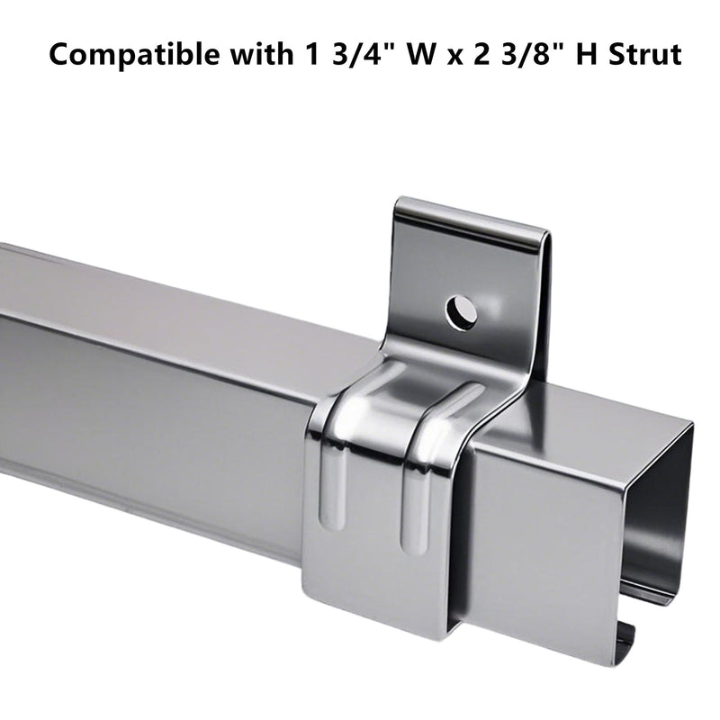 Barn Door Hardware, Heavy Duty Box Rail Hanger Bracket, Rail Mount Bracket for Exterior Door (Silver, 4Pack) Silver, 4Pack