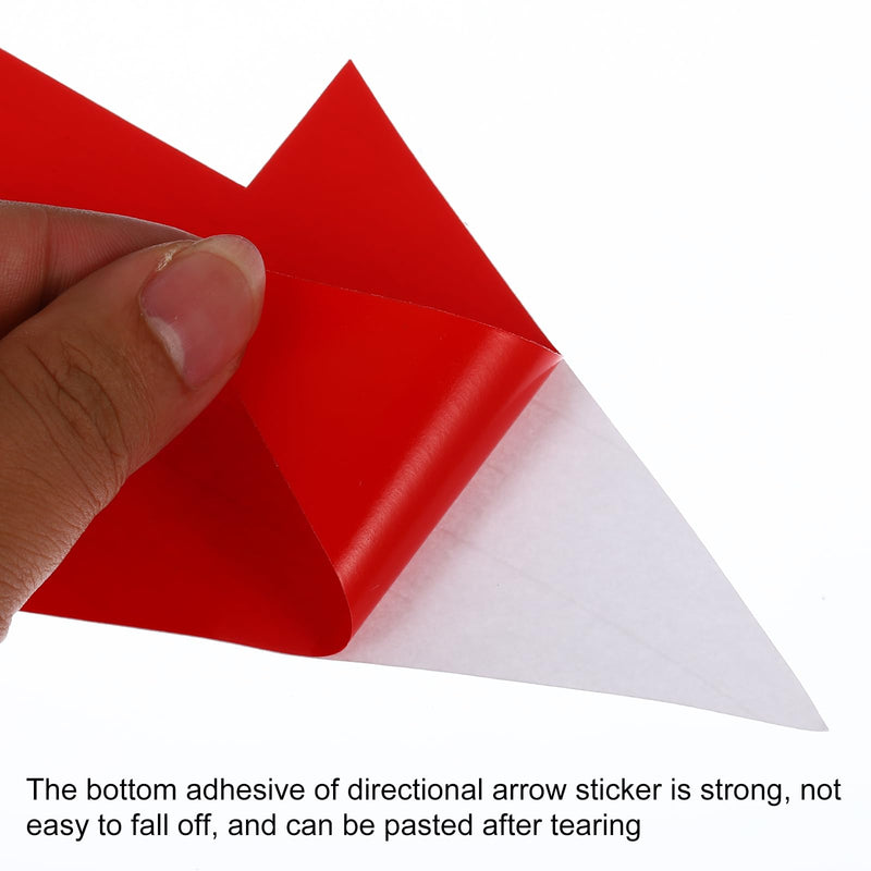 PATIKIL Directional Arrow Sticker, 20 Pcs 8" PVC Arrow Removable Adhesive Decals for Wall Floor Marking, Red
