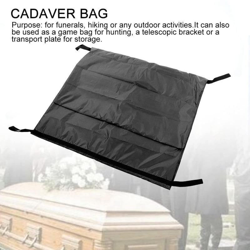 Black Emergency Cadaver Body Bag, Funeral Supplies Cadaver Bag, Oxford Cloth Storage Bag for Feral Transport(10 * 60CM) 150*60CM