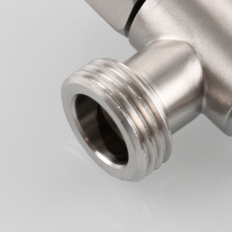 Bidet T Adapter, Biveah Stainless Steel Angle Stop Add-A-Tee Valve 3/8" for Toilet Supply Line Brushed Nickel, KTS002NA