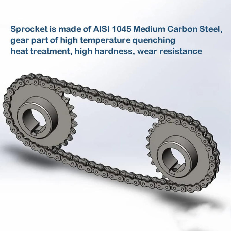#40 Roller Chain Sprocket B Type 5/8" Bore Rust Prevention Hardened 10 Tooth 5/8" Bore 10 Tooth Apply #40 Roller Chain