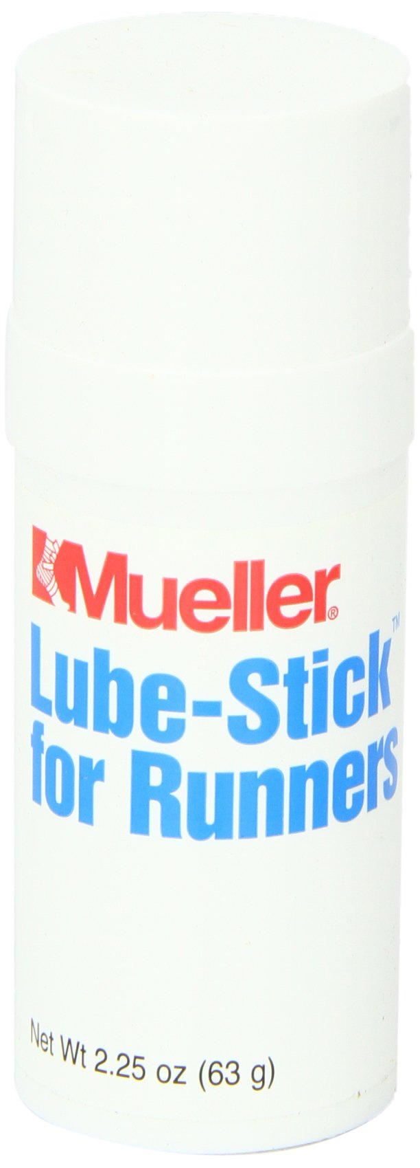 MUELLER Sports Medicine Lube Stick for Runners, Anti-Chafing Stick for Men and Women, Skin Protection on Feet, Heel, Groin, Arms, Chest, Running Accessories, 2.25oz