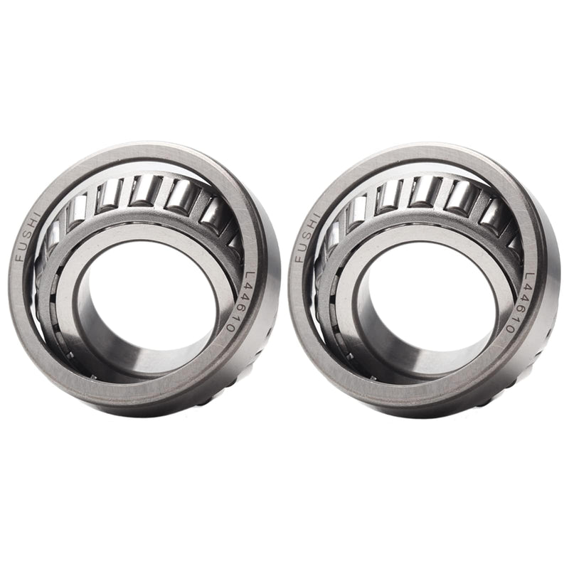 2 Set Fits for 1'' Axles Trailer Wheel Hub Bearings Kit, L44643/L44610,1.000" ID, 1.980" OD, 0.580" Width，12192TB Seal OD 1.980'',Dust Cover and Cotter Pin.