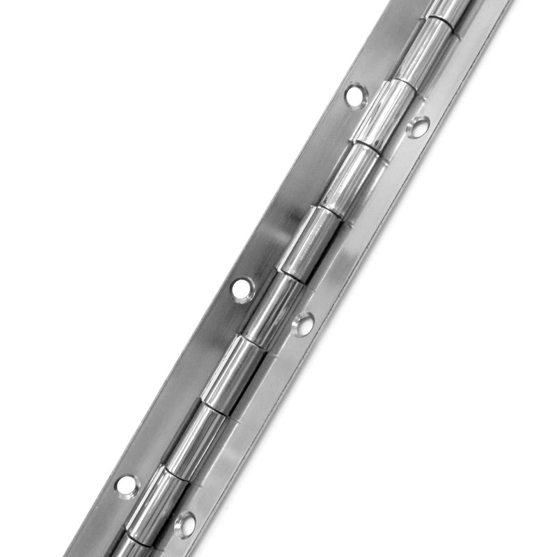 Piano Hinge 24 Inch, 304 Stainless Steel Continuous & Piano Hinges, Heavy Duty Piano Hinges, Continuous Hinges with Polished Finish, 1-1/5" x 24", 0.06" Stainless Steel-1PCS