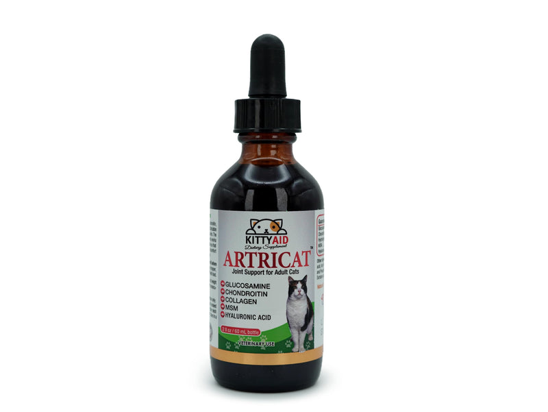 Artricat Dietary Supplement by Interfarma Corp | Cartilage Protection, Reduce Inflammation, & Joint Support for Cats | with Glucosamine, Collagen, & Hyaluronic Acid | Pineapple Flavor, Drops. SINGLE