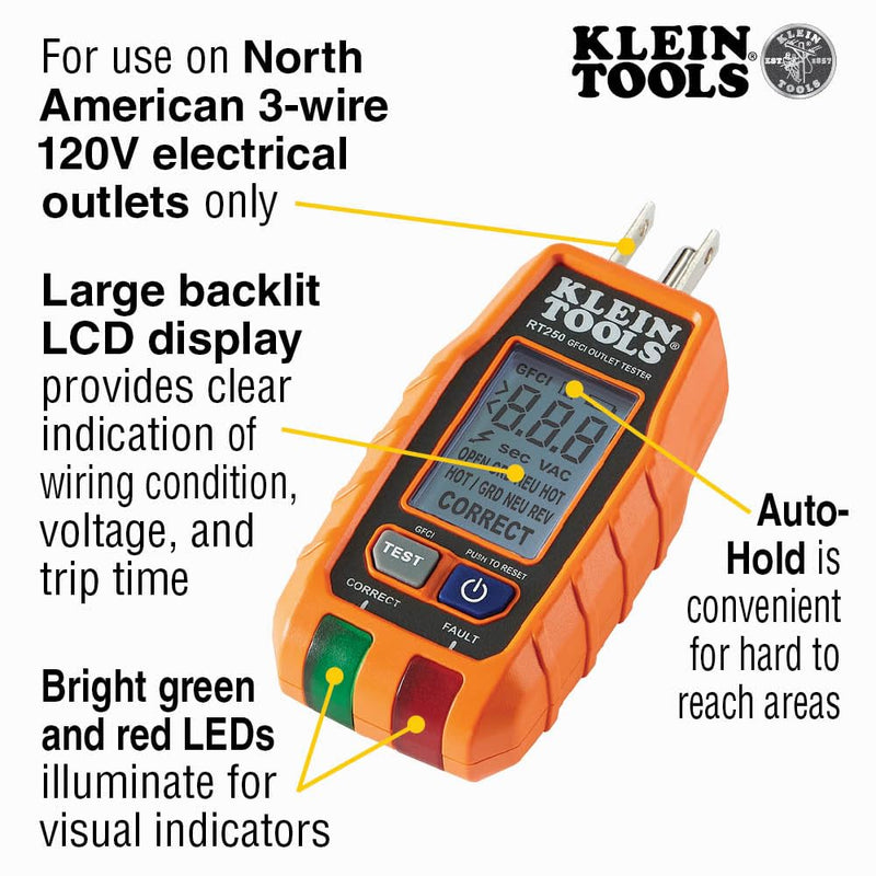 Klein Tools 69355 Digital Multimeter Premium Electrical Test Kit with Non-Contact Voltage Tester, Receptacle Tester, Test Leads Premium Tester 3-Piece Kit