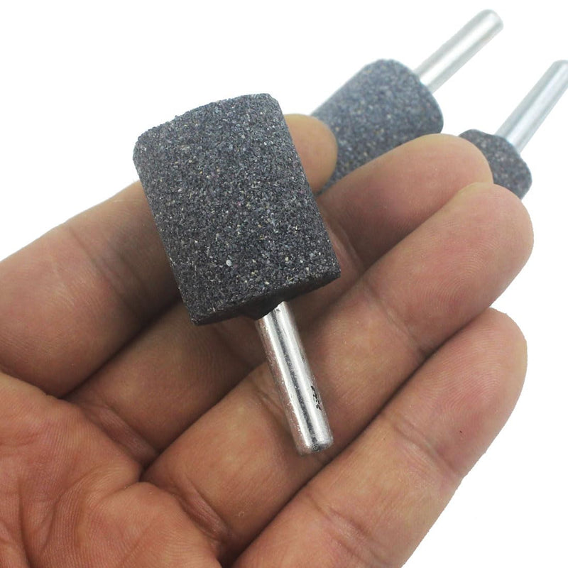 25mm Cylindrical Grinding Stone - 1/4" Shank Cylinder Shape Aluminum Oxide Mounted Grinding Stones for Rotary Tools Drill (Pack of 8) 25mm cylindrical grinding stone