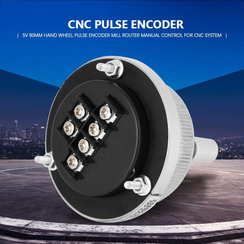 100PPR 6 Terminal Electronic Hand Wheel Manual Pulse Encoder for CNC System (White)