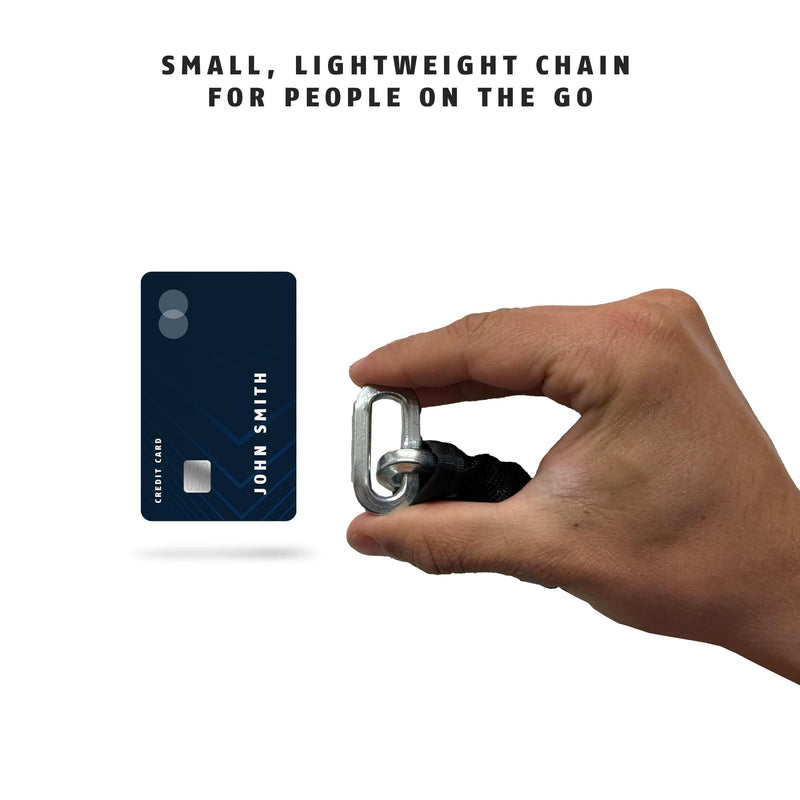 ABUS Hardened Steel 6KS 2 Foot x 1/4" Thick Square Security Chain for Bikes, Containers, Trailers, ATV's, Motorcycles and Personal/Industrial Property 2'