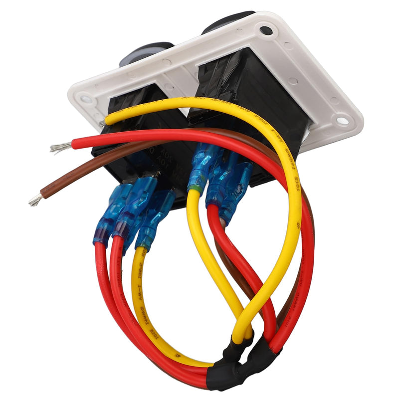 DC12 24V ABS Marine Toilet Control Panel Switch 3 Way Fast Response RV Toilet Rocker Switch Suitable for Boats Yachts RVs for Electric Toilets