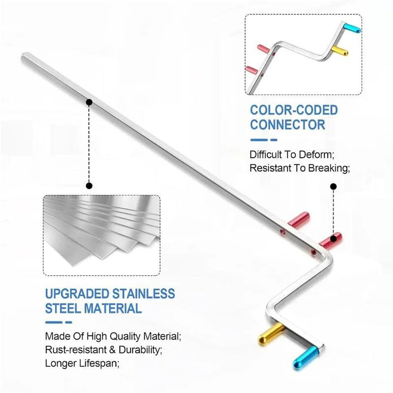 Dental X-Ray Positioning Indicator Arms XCP/BAI Compatible Metal Kit 5 Pcs | Anterior, Posterior ,Bitewing Style for Film PSP & Digital Sensors for Clinics and Medical Students Sensor metal bar