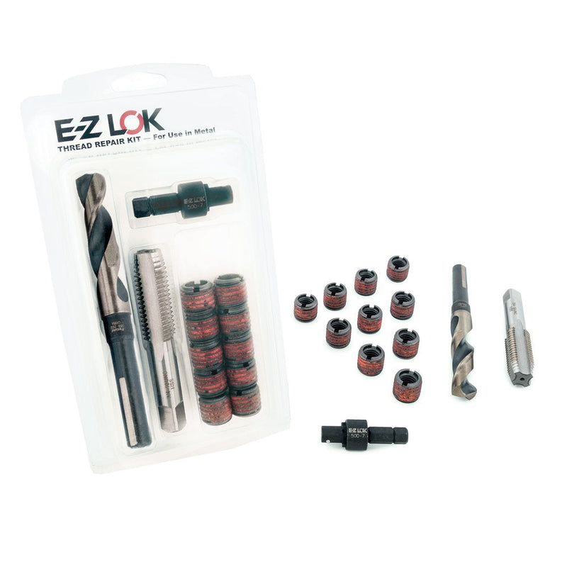 E-Z LOK EZ-329-624 Threaded Inserts for Metal, 3/8-24 Installation Kit, Steel, Black Oxide 3/8-24 (EZ-329-624)