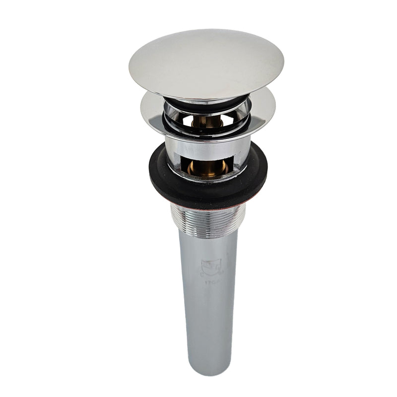 Westbrass D410A-05 Euro Mushroom Lavatory Drain with Overflow Holes - Exposed, Polished Nickel