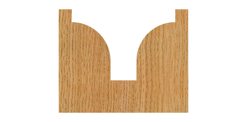 Whiteside Router Bits 2058 Plunge Round Over Bit with Plunge Point 3/8-Inch Radius, 1-Inch Large Dia