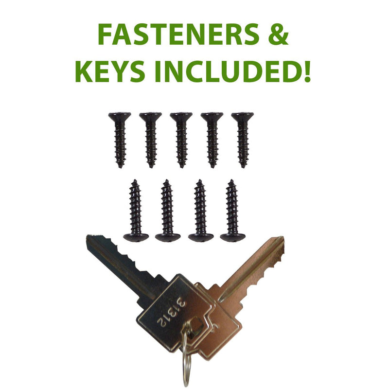 Keystone Black Zinc Diecast Metal Key-Lockable Latch | 1 Sided | Keyed Alike | KLADV-M1-BK-KA