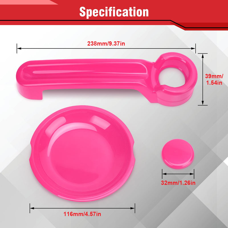 Car Outside Door Handle Set,Tailgate Handle Cover Recess Guard,Exterior Door Handle Set Replacement for Wranglers JK JKU Libertys 2007-2018,15PCs (Pink) Pink