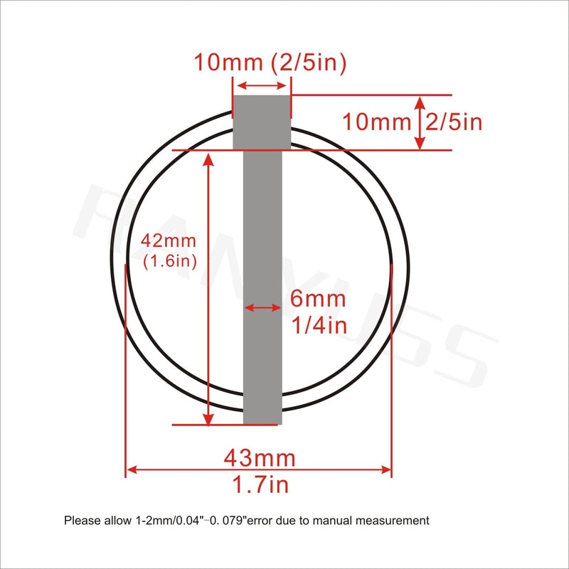 4PCS or 2PCS of Stainless Steel 316 Dia. 6mm1/4in Farm Tractors Trailers Diggers Lynch Pin Hitch Trailer Pins Boat Trailer Parts Tractor Parts Truck Linch Pin 4 PACKS