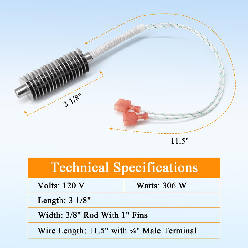 Criditpid 3-20-677200 Igniter for Harman P68, XXV, P43, P61 Pellet Stove, Igniter & Cradle Kit for Harman Advance, Accentra 52i Pellet Stove.