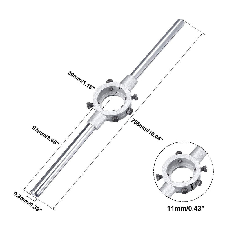 uxcell Die Stock Handle Wrench Holder for Metric M10-M11 / 20mm-30mm OD Round Die