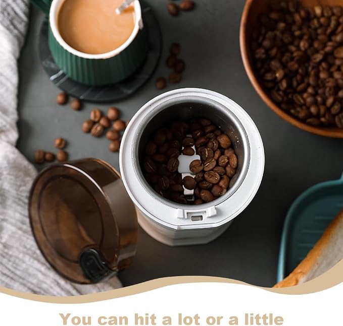 Electric Multifunctional Grinder.Electric Pill Crusher Grinder for Small or Large Pills,to Fine Powder. Pill Crusher Pulverizer Grinder for Elders or Pets. Small Dose Coffee Bean Grinder. (White) White