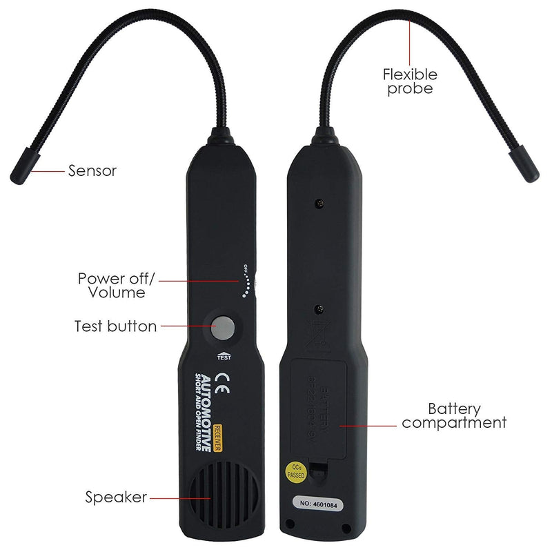 Automotive Circuit Tester, Car Repair Cable Circuit Wire Tracker Tracers Analyzer Short Open Finder Tester Checker Device Detector Probe DC 6-42V Car Diagnostic Tool