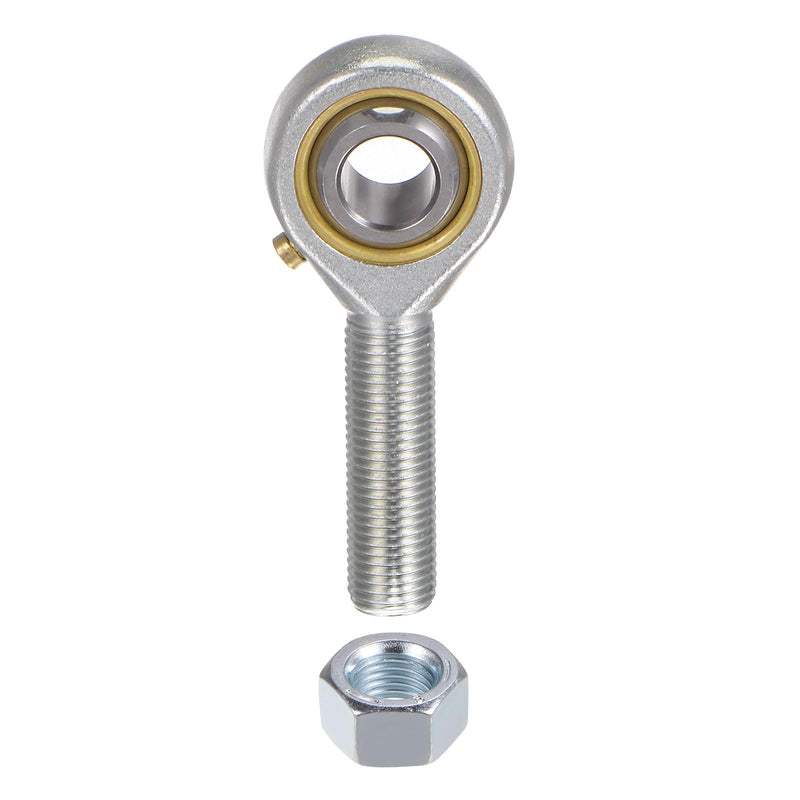 uxcell POSB6 Male Rod End Bearing 3/8 Inch Bore and 3/8-24 Right Hand Thread, Self-Lubricating Joint Rod Ends, Includes Jam Nut