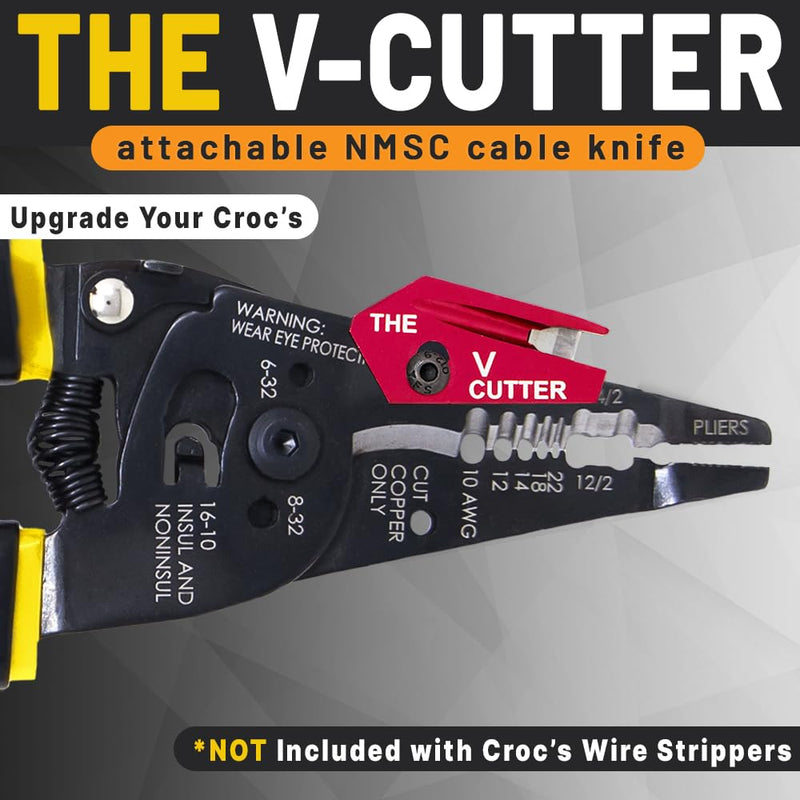 Rack-A-Tiers Croc's Needle Nose Wire Strippers AWG 10-22, Wire Crimper & Stripper, Wire Stripper Cutter, Ergonomic Glow-in-the-Dark Handles, Wire Insulation Stripper (47000) Pack of 1
