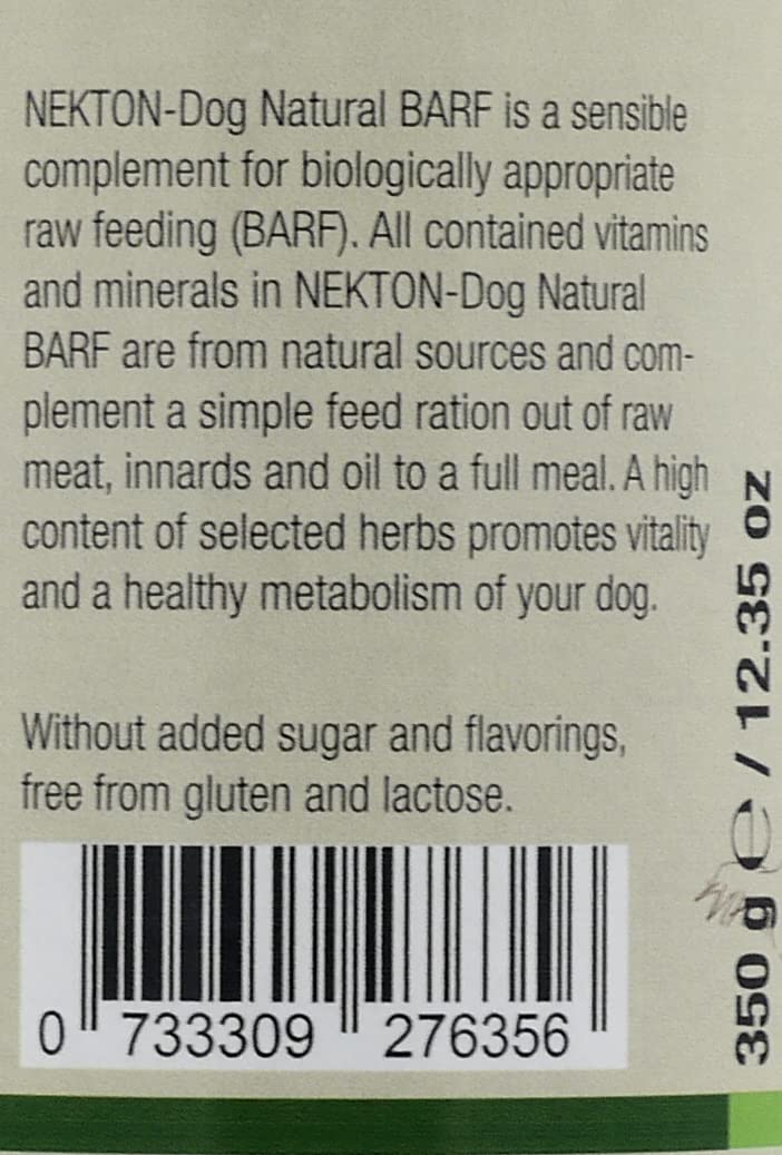 Nekton-Dog Natural Barf Raw Food Supplement 350gm (12.35oz) 350 grams (7.05 ounces) - PawsPlanet Australia
