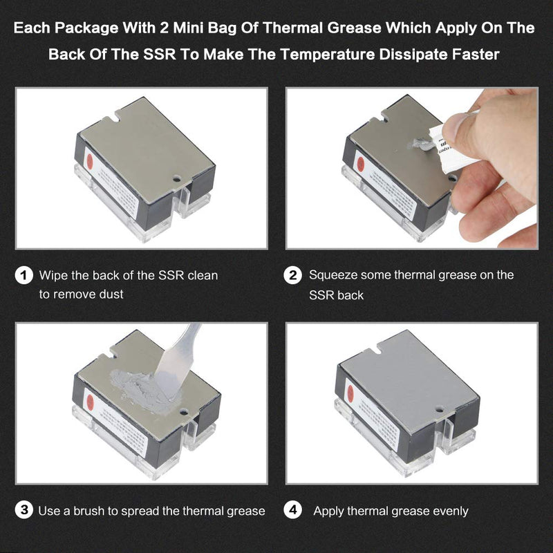 CG Solid State Relay SSR-100DA DC to AC Input 3-32VDC to Output 24-480VAC 100A Single Phase Plastic Cover… DC to AC 100A