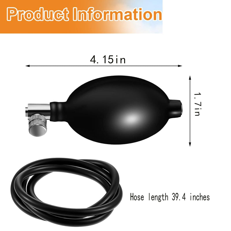 2 Set Blood Pressure Bulb Pump Replacement Rubber Inflation Bulb Adjustable Blood Pump Monitor Manual Pressure Hand with Tubing Air Valve for Sphygmomanometer