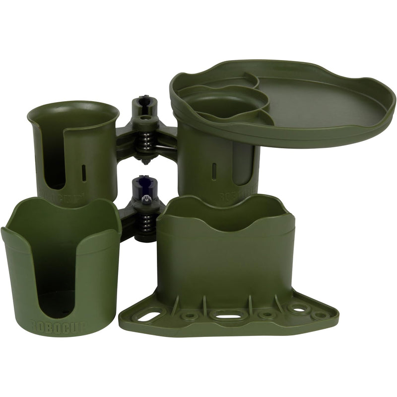 Plate Accessory, in All 12 Colors, Conveniently Holds Your Food, Snacks, Drinks | Multi-Use Hands Free Project Work Station, Ruggedized Portable Design, Diameter of 8.5"/21.6 CM Olive