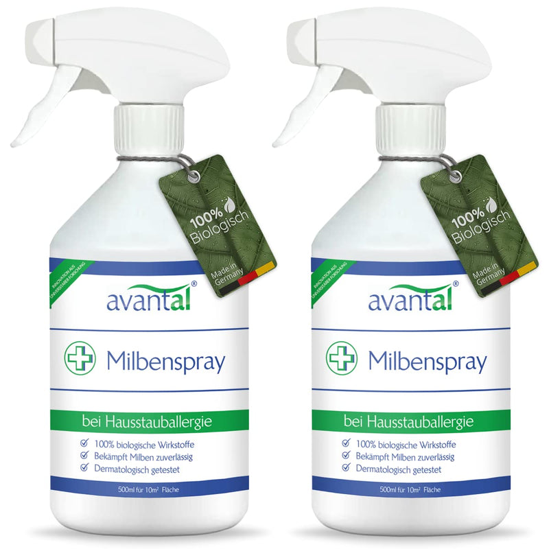avantal® mite spray for mattresses 500ml - odorless anti-mite spray for allergy sufferers - long-term and effective fight against house dust mites (1) 1 - PawsPlanet Australia