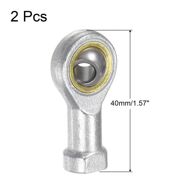 uxcell PHSA6 M6 Female Rod End Bearing Set - 2pcs of M6x1.0 Left and Right Hand Thread Rod Ends with Jam Nuts