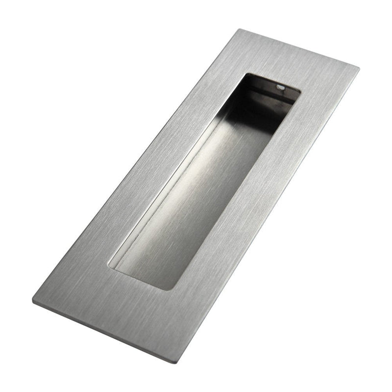 Flush Pull 2 Pack 6" Rectangular-Satin Brushed, Free of Sharp Edge