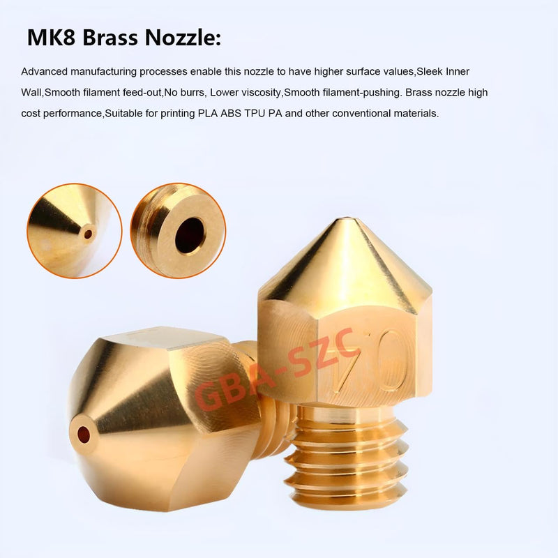 CR-6 SE All Metal Hotend Kit for CR6 SE,CR-6 SE MAX 3D Printer Hotend,Upgrade Bi-Metal Heatbreak,Heater Block Aluminum,MK8 Brass Nozzle 0.4mm.(Type1) CR6 SE Hotend Brass Nozzle Kit