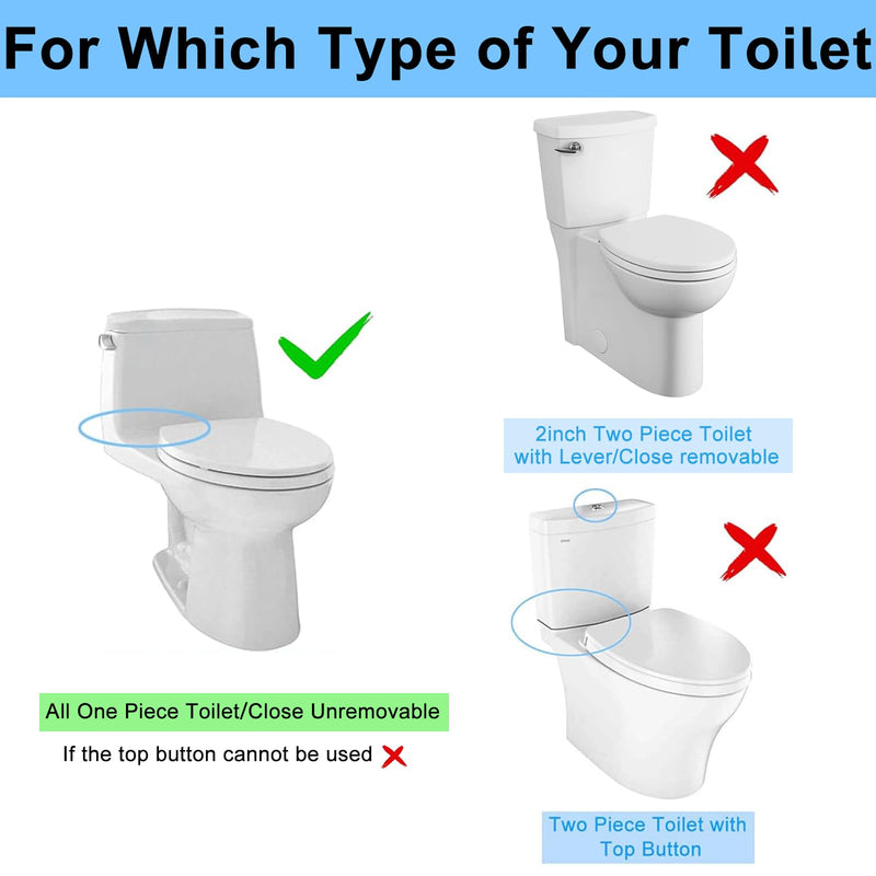 Universal Toilet Flush Valve, 2-Inch One Piece Toilet Replacement Parts Toilet Repair Kit with Flapper and Chain, Easy to Install, White