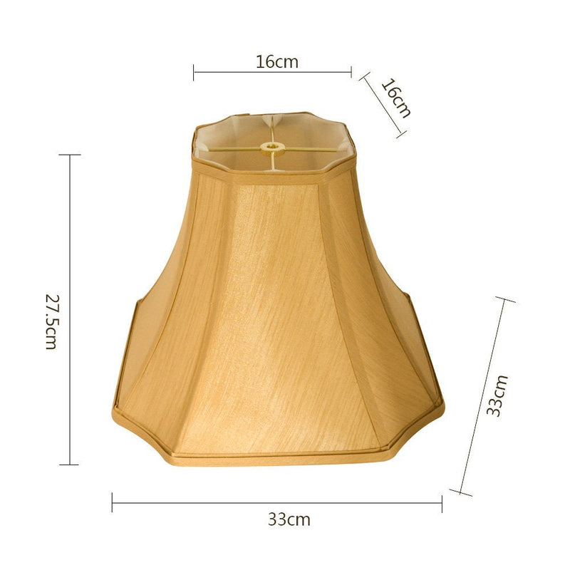 Tootoo Star Antique Octagonal Royal Bell Lamp Shade for Floor Lampshade and Table Lamp,(6.3x6.3) x(13x13) x10.8",Antique Gold (6.3 x 6.3)" x (13 x 13)'' x 10.8"