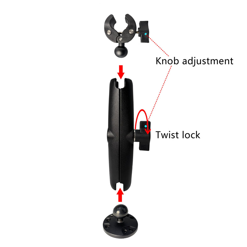 Trolling Motor Stabilizer, Adjustable Trolling Motor Shaft Clamp | Reduces BounceTrolling Motor Mount, Compatible with Minn Kota Terrova Riptide Terrova Ulterra PowerDrive,Reinforced Aluminum