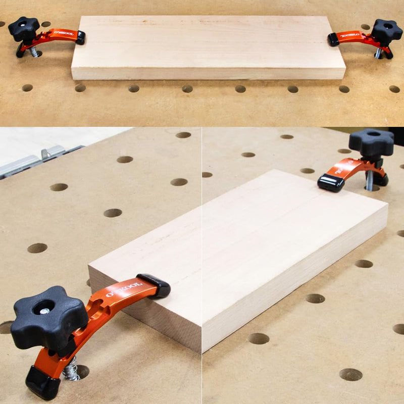 O'SKOOL Positionable T-Track Hold Down Clamp Kit, 5-3/8" L x 1-1/8" Width for CNC Router Clamp and T-Slot T-Track Clamp,2 Pack Positionable Hold Down Clamp Kit