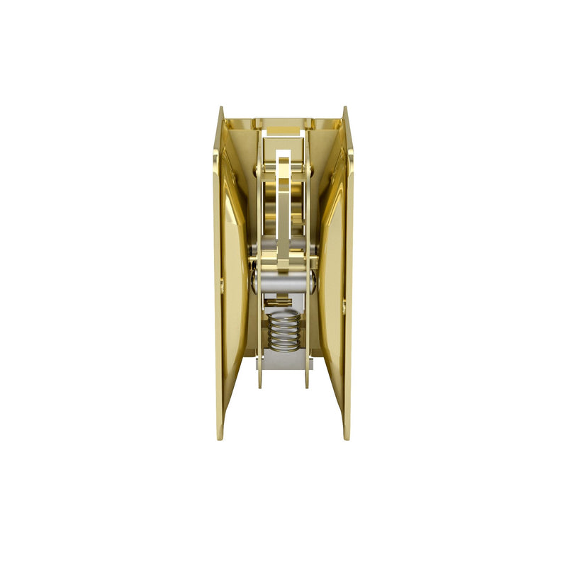 Richelieu Hardware 1701BPSBC Onward Pocket Door Pull, Privacy Lock, 3 1/4 in (82 mm), Rectangular, Brass