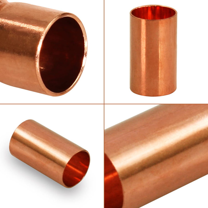 Supply Giant DDDM0200-5 Straight Copper Coupling Fittings With Sweat Ends, 2 Inch Pack Of 5