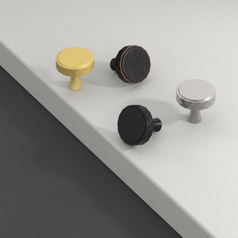 10 Pack 1-1/5"(30mm) Matte Black Cabinet Knobs for Dresser Drawer Kitchen Hardware for Cabinets Black Cabinet Pulls Knob