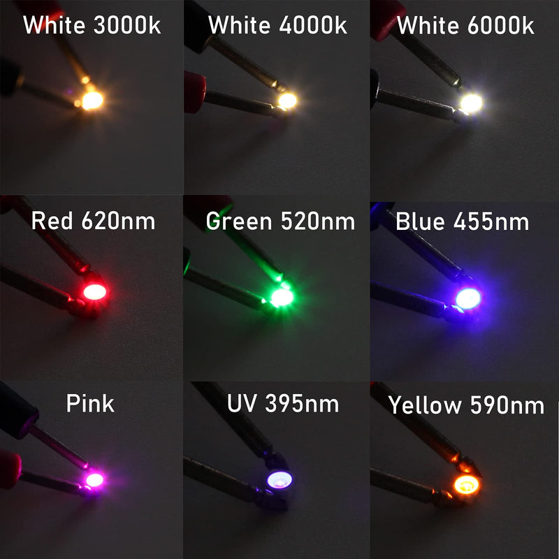 100 Pieces of PLCC-2 Surface Mount LEDs, 3528 Size SMD SMT LED - White 6000K, 100pcs