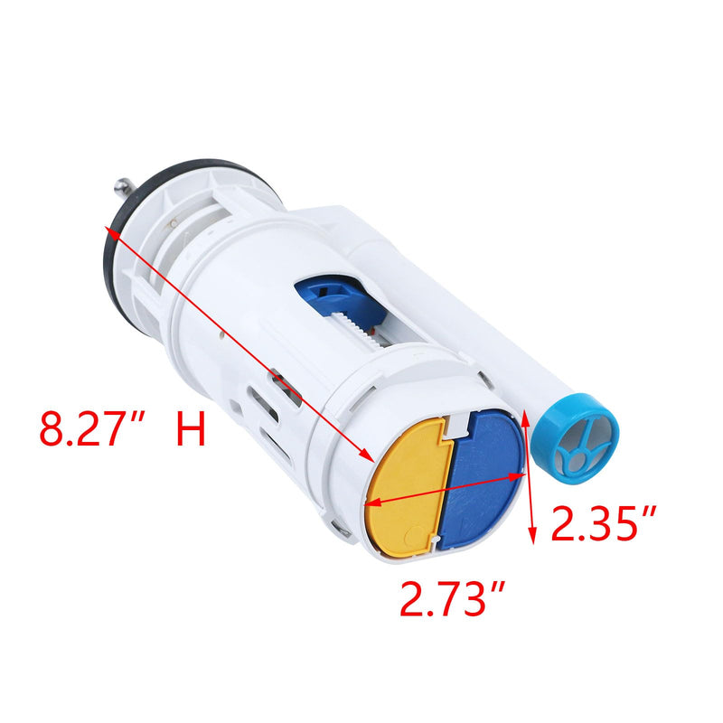 T Tulead Toilet Dual Flush Valve,Fill Valve,Push Button,Toilet Repair Kit 210mm Height, for 255-305mm Toilet Tank, for Ceramic Hole Dia, 65-70mm
